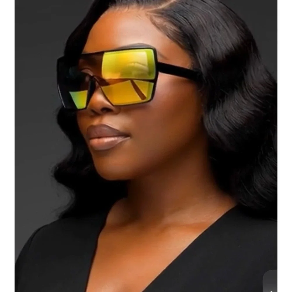 Shield Sunglasses Mirrored Lens Futuristic Visor Fashion Sun Glasses UV400 Gafas